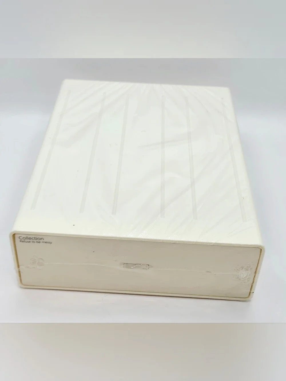 Off White Plastic Drawer Organizer Storage Bin Medium New